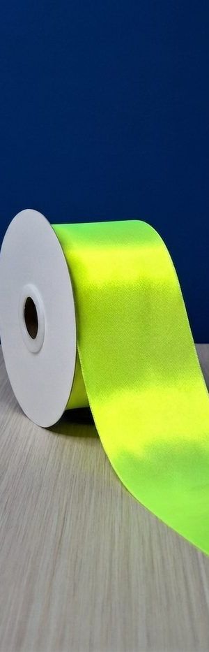 Cinta Raso #22 Amarillo Fluorescente 010 Rollo 23mts