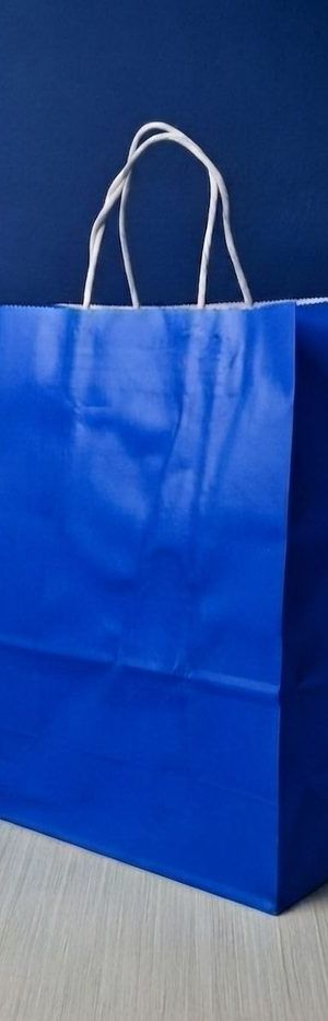 Bolsa Kraft Grande - Azul Rey