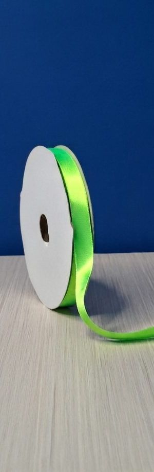 Cinta Raso #3 Verde Fluorescente 046 Rollo 46mts