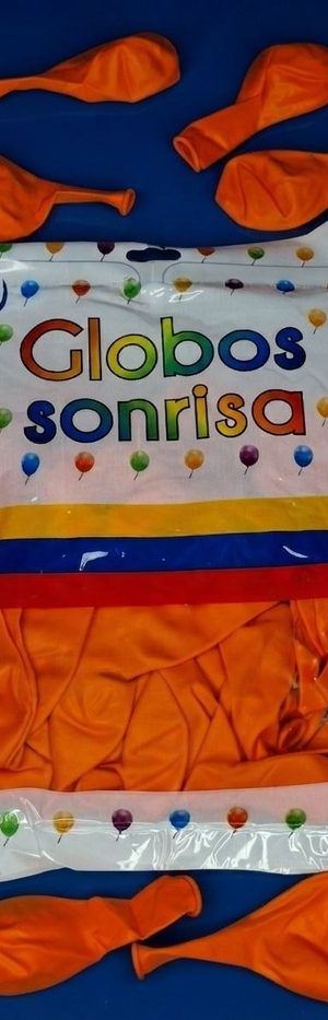 Paquete De Globos Sonrisa - Naranja