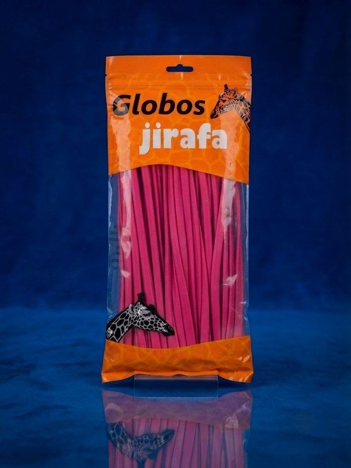 Paquete De Globos Jirafa - 260 "mil Figuras" Fucsia 100 Und