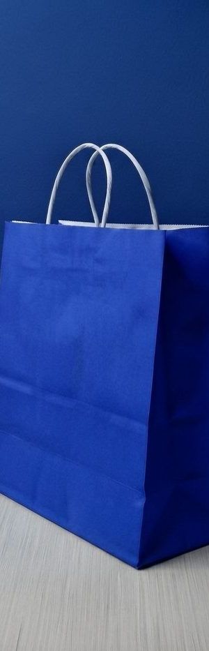 Bolsa Kraft Rectangular - Azul Rey