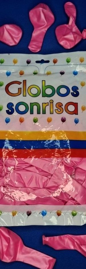 Paquete De Globos Sonrisa - Rosado Perlado
