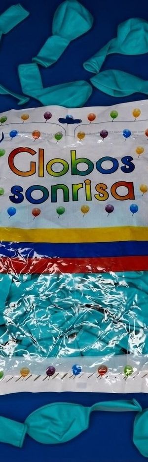 Paquete De Globos Sonrisa -  Turquesa