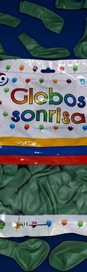 Paquete De Globos Sonrisa - Verde Aceituna (B)