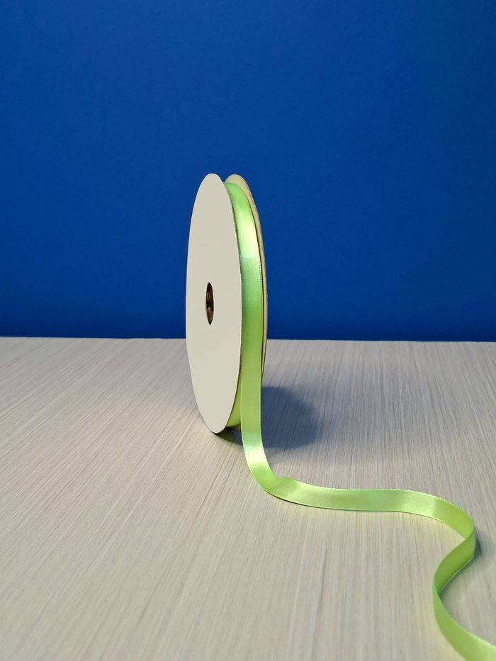 Cinta Raso #2 Verde Citrico 048 Rollo 46mts