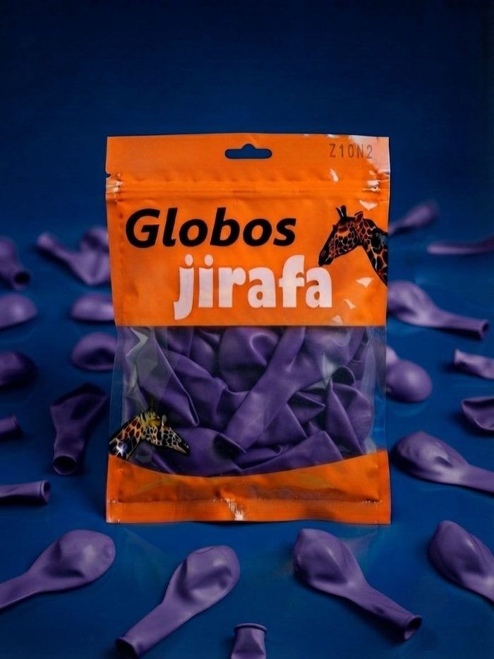 Paquete De Globos Jirafa - R10 Morado 50pz