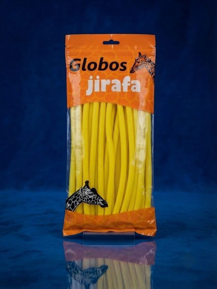 Paquete De Globos Jirafa - 260 "mil Figuras" Amarillo 100 Und