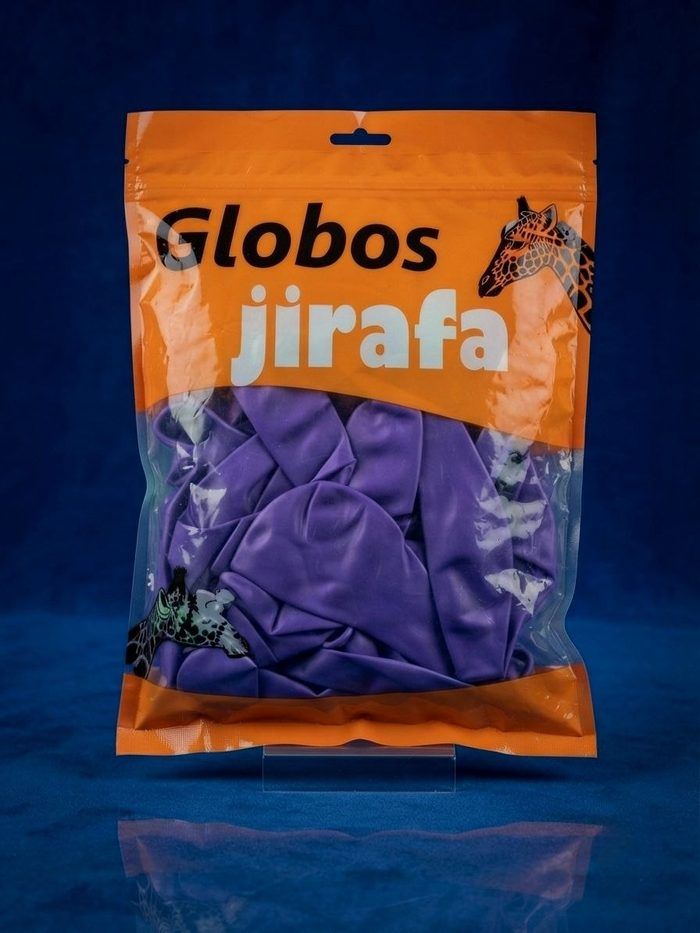 Paquete De Globos Jirafa - R36 Morado 10pz