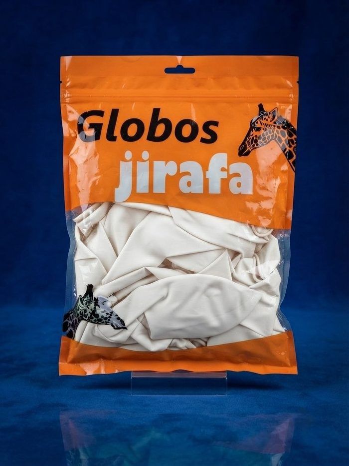 Paquete De Globos Jirafa - R18 Blanco 25pz