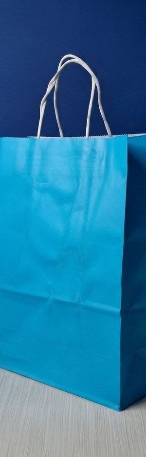 Bolsa Kraft Grande - Azul Cielo