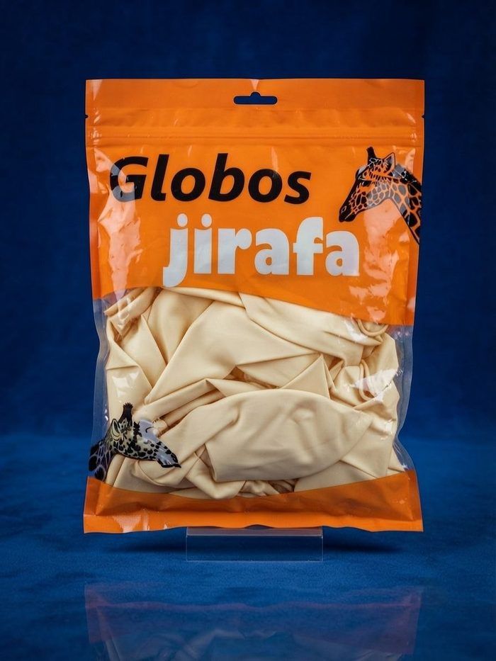 Paquete De Globos Jirafa - R36 Marfil 10pz