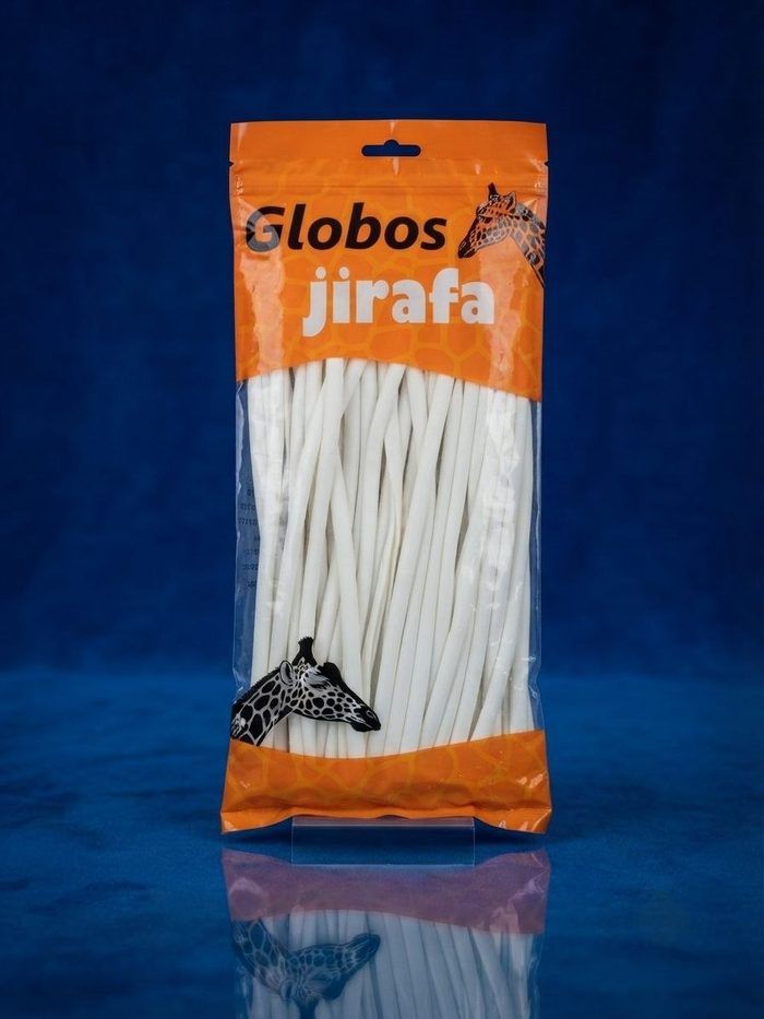 Paquete De Globos Jirafa - 260 "mil Figuras" Blanco 100 Und
