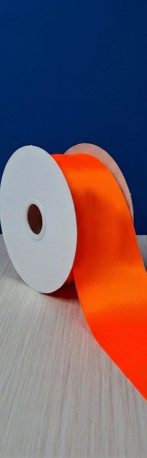 Cinta Raso #22 Naranja Fluorecente 034 Rollo 23mts