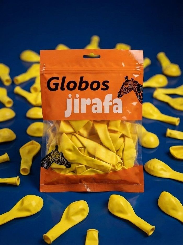 Paquete De Globos Jirafa - R5 Amarillo 50pz