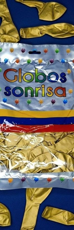 Paquete De Globos Sonrisa - Dorado