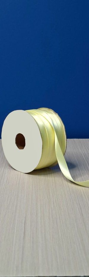Cinta Raso #2 Amarillo Palido 03 Rollo 46mts