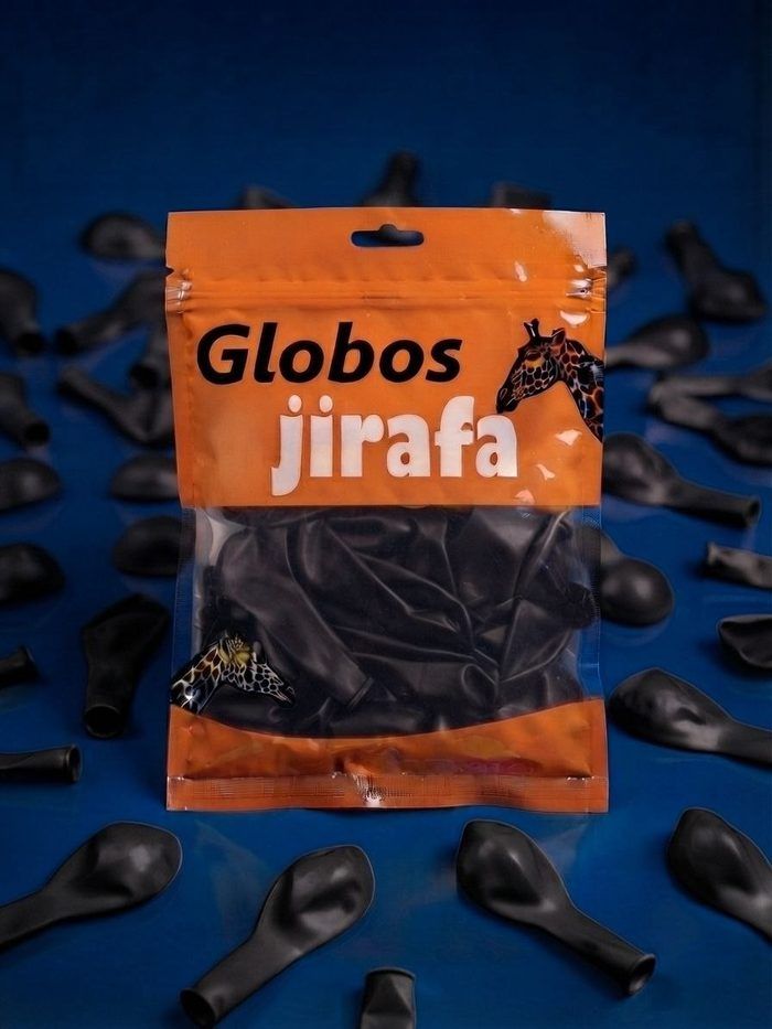 Paquete De Globos Jirafa - R5 Negro 50pz