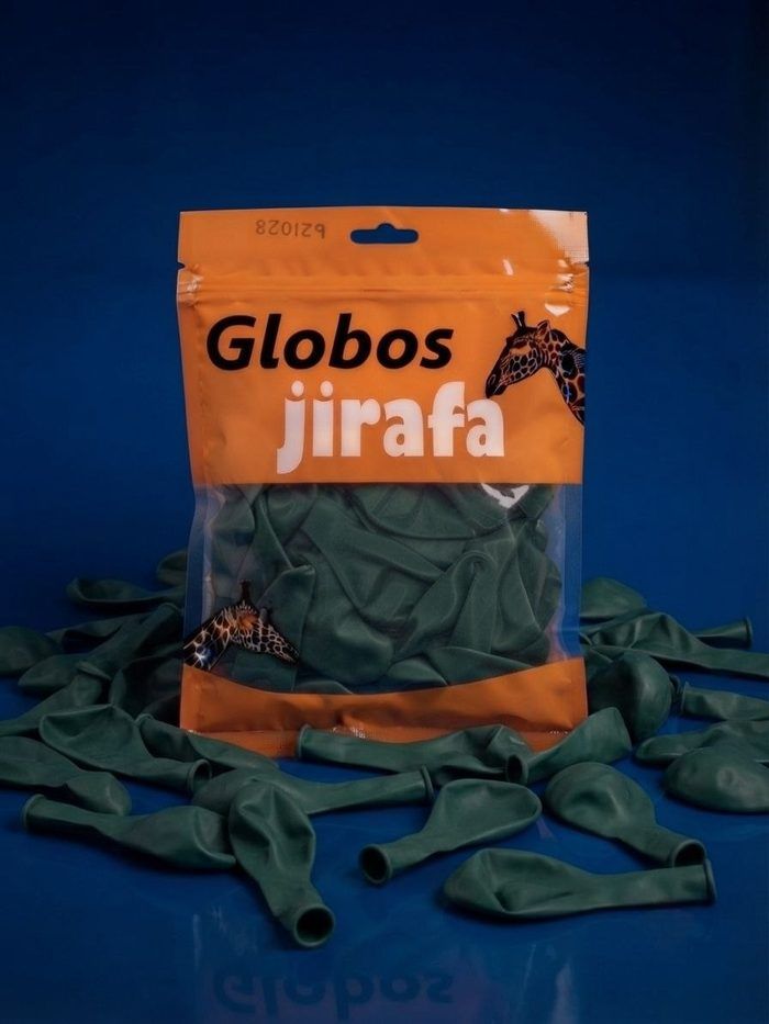 Paquete De Globos Jirafa - R10 Verde Oscuro 50pz