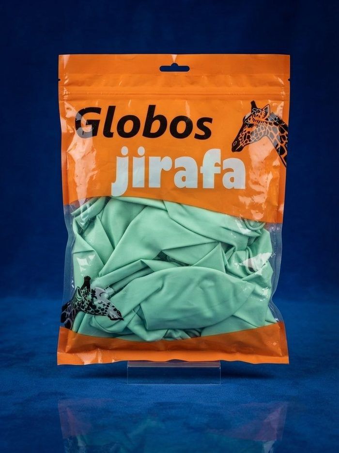 Paquete De Globos Jirafa - R18 Verde Pastel 25pz
