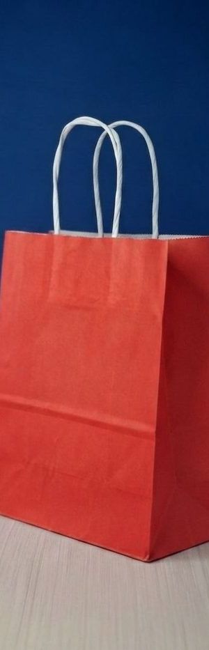 Bolsa Kraft Mediana - Rojo