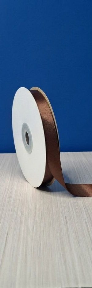 Cinta Raso #3 Marron Oscuro Rollo 46mts