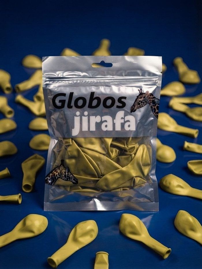 Paquete De Globos Jirafa - R5 Oro Intenso 50pz