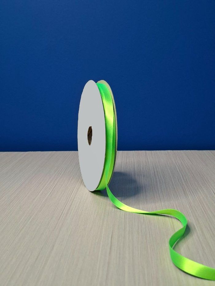 Cinta Raso #2 Verde Fluorescente 046 Rollo 46mts
