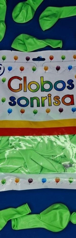 Paquete De Globos Sonrisa - Verde Manzana