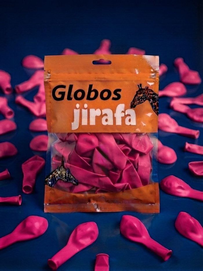 Paquete De Globos Jirafa - R5 Fucsia 50pz
