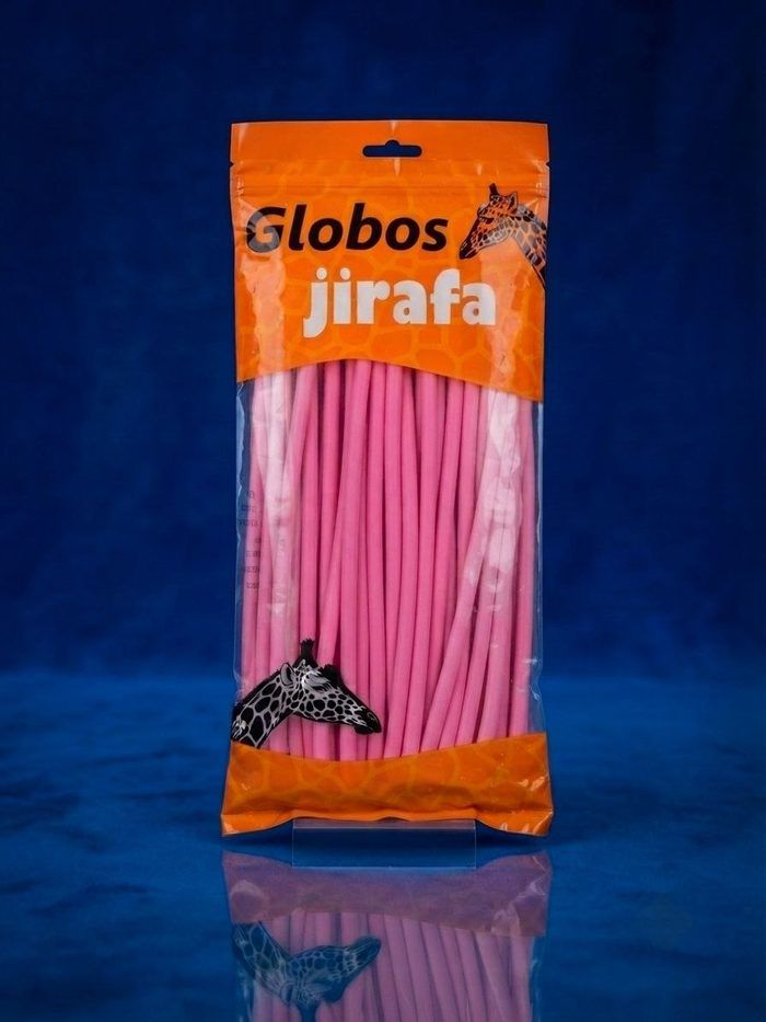 Paquete De Globos Jirafa - 260 "mil Figuras" Rosado 100 Und