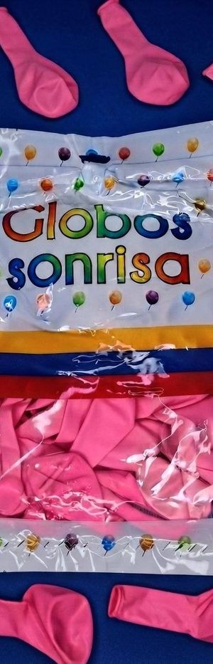 Paquete De Globos Sonrisa - Rosado Fuerte