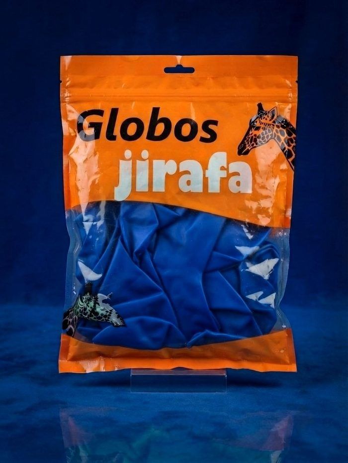 Paquete De Globos Jirafa - R18 Azul Rey 25pz
