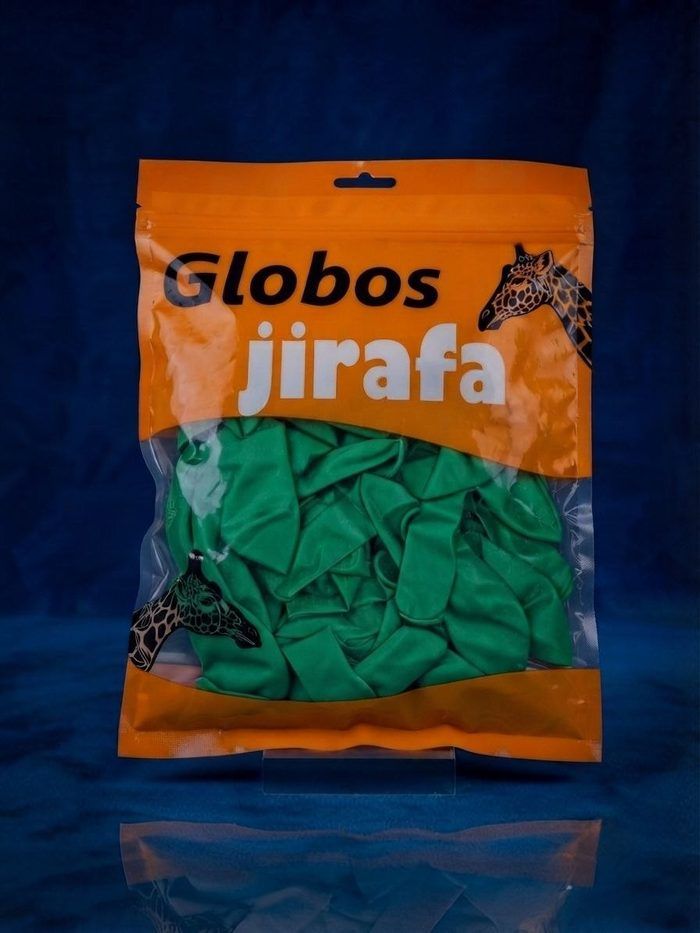 Paquete De Globos Jirafa - R10 Verde Esmeralda 50pz