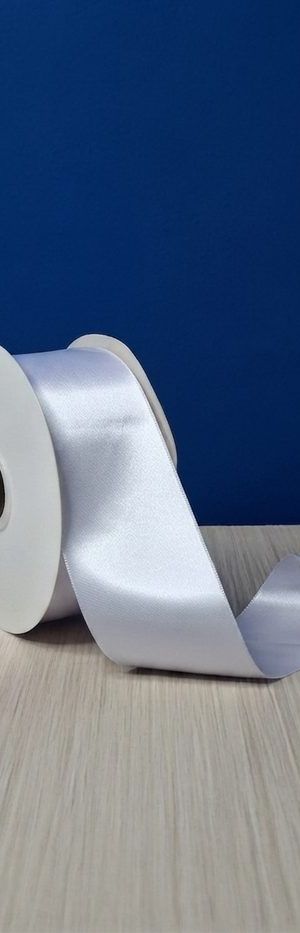 Cinta Raso #12 Blanco 001 Rollo 23mts