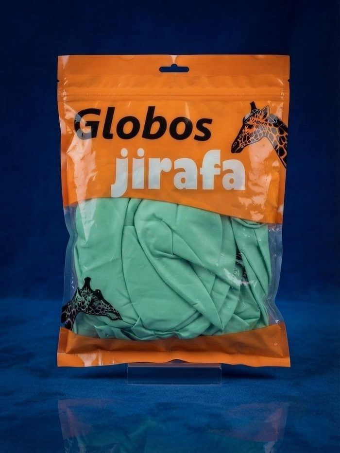 Paquete De Globos Jirafa - Verde Pastel 10pz
