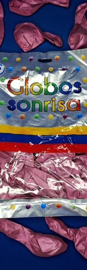 Paquete De Globos Sonrisa - Fucsia Cromado