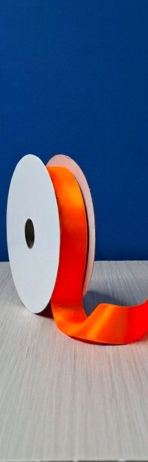 Cinta Raso #5 Naranja Fluorescente 034 Rollo 23mts