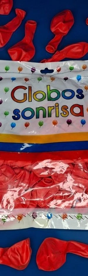 Paquete De Globos Sonrisa - Rojo Claro