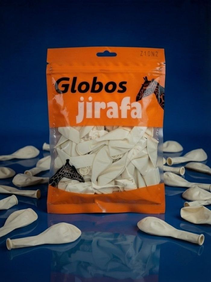 Paquete De Globos Jirafa - R10 Blanco 50pz