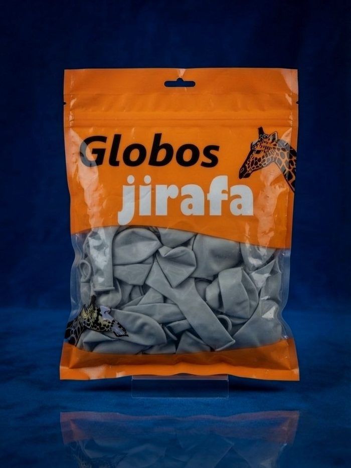 Paquete De Globos Jirafa - R10 Gris 5pz