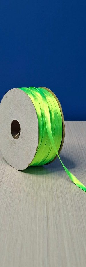 Cinta Raso #1 Verde Fluorescente 046 Rollo 92mts