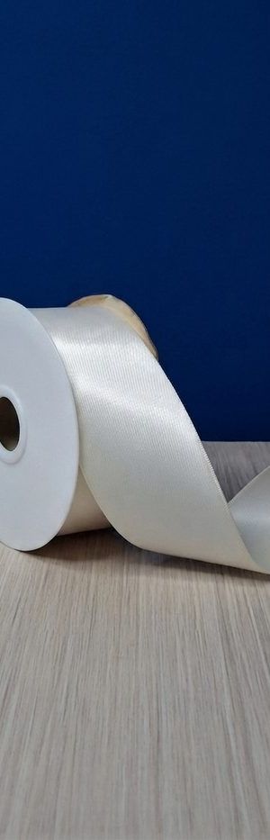Cinta Raso #12 Crema 003 Rollo 25mts