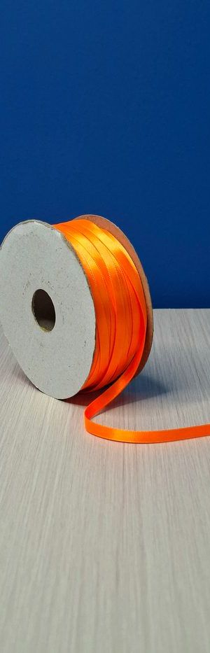 Cinta Raso #1 Naranja Fluorescente 034 Rollo 92mts