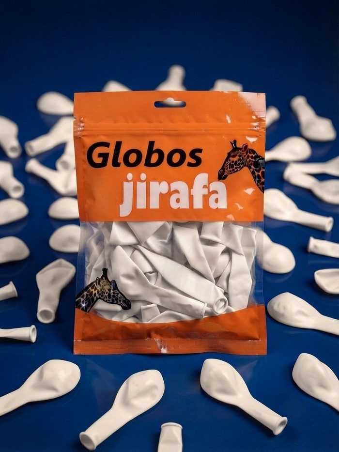 Paquete De Globos Jirafa - R5 Blanco 50pz