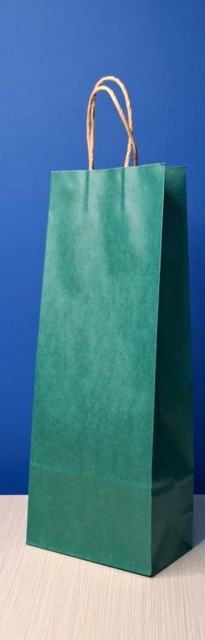 Bolsa Para Botella Kraf  - Verde