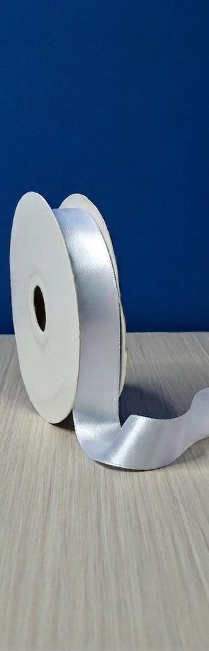 Cinta Raso #5 Blanco 001 Rollo 23mts