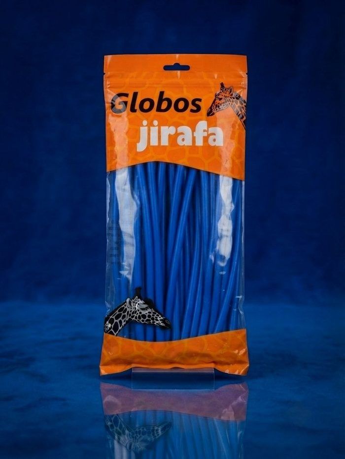 Paquete De Globos Jirafa - 260 "mil Figuras" Azul Rey 100 Und