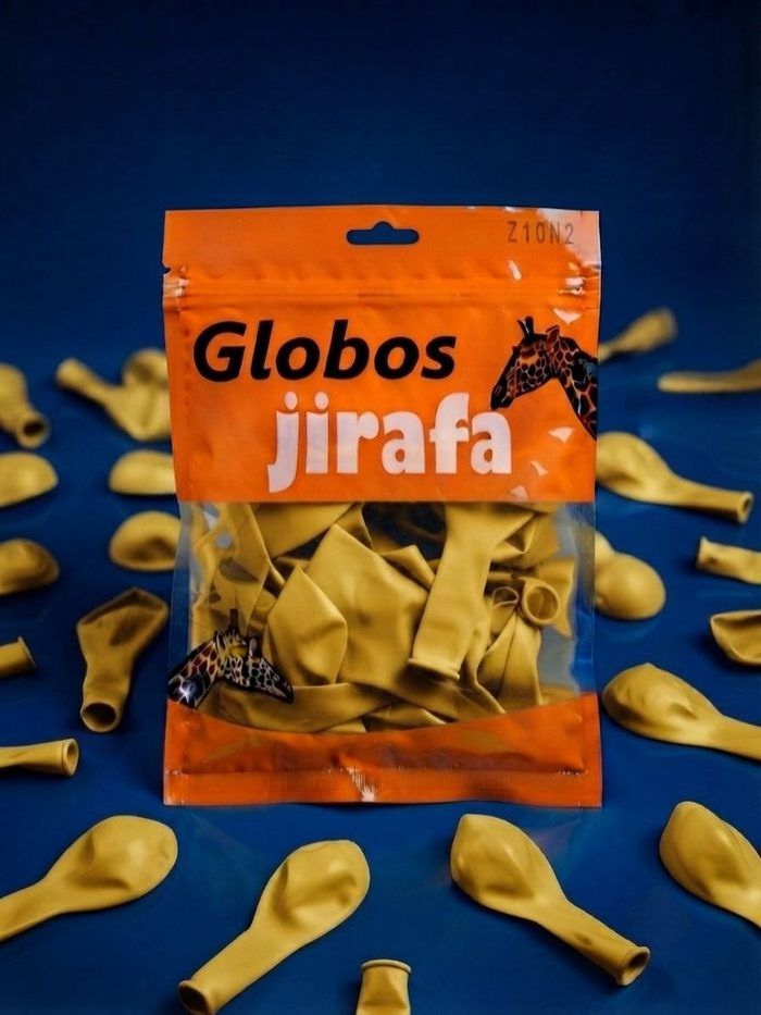 Paquete De Globos Jirafa - R10 Mostaza 50pz