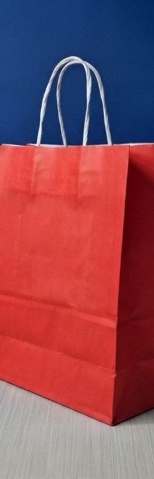 Bolsa Kraft Grande - Roja
